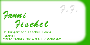 fanni fischel business card